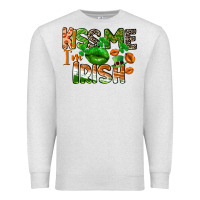 Oatmeal Heather Kiss me i am irish St. Patrick's Day Premium Sweatshirt - CowGirlArtShop