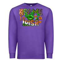 Purple Kiss me i am irish St. Patrick's Day Premium Sweatshirt - CowGirlArtShop