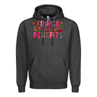 Charcoal Heather Fringe with benefits Valentine's Day Zipper Hoodie - HowdyJamesFarm