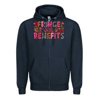 Navy Fringe with benefits Valentine's Day Zipper Hoodie - HowdyJamesFarm