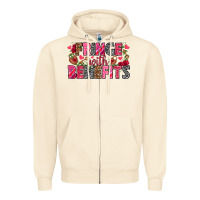Sandshell Fringe with benefits Valentine's Day Zipper Hoodie - HowdyJamesFarm