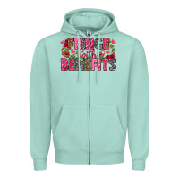 Seafoam Fringe with benefits Valentine's Day Zipper Hoodie - HowdyJamesFarm
