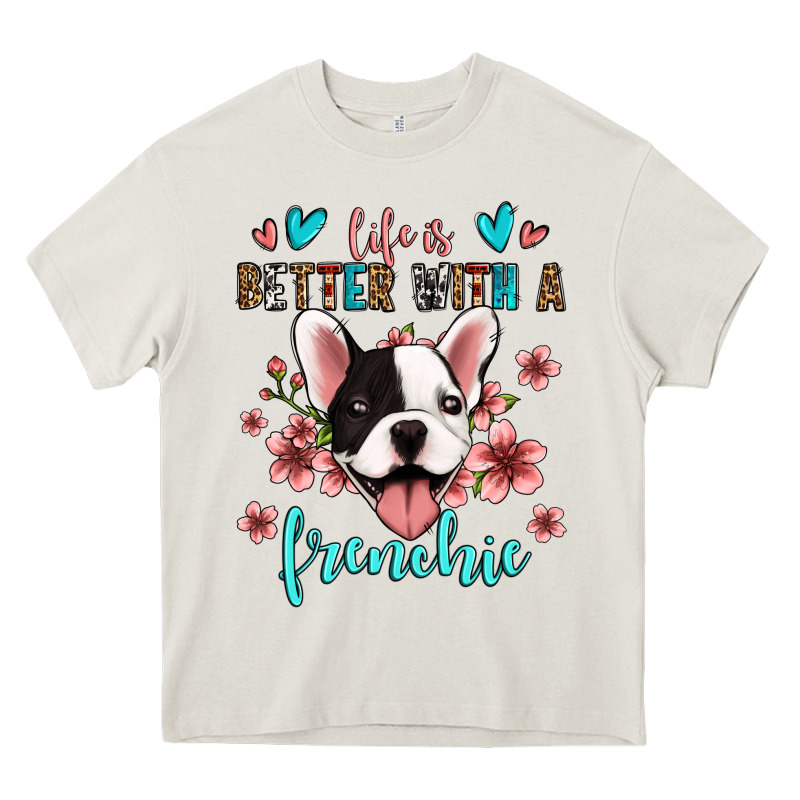 Life Is Better With A Frenchie Heavy Core Tee by Jasminsmagicworld | Teevron