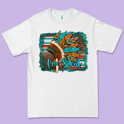 Free Spirit Native American Indian Headdress Premium Tee Designed By Artiststas
