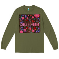 Army Green cheer mom party Long Sleeve Tee - LillyAllenDesigns