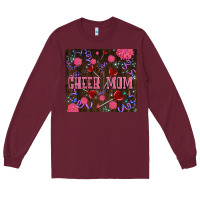 Burgundy cheer mom party Long Sleeve Tee - LillyAllenDesigns