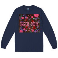 Navy cheer mom party Long Sleeve Tee - LillyAllenDesigns