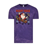 Cloud Purple merry vibes ho ho ho Vintage Tee - MaliasSmallBusiness