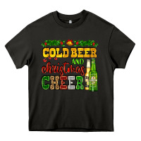 Asphalt cold beer and christmas cheer with beer bottles Heavy Core Tee - AdoDesignShop