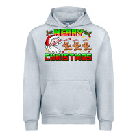 Heather Grey Merry Christmas Urban Hoodie - CowhideDigitalArt