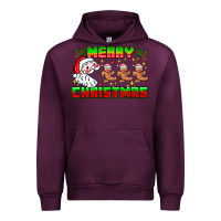 Mauve Wine Merry Christmas Urban Hoodie - CowhideDigitalArt