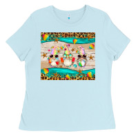 Baby Blue summer gnomes Ladies Tee - Artiststas