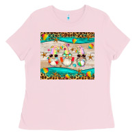 Bubblegum Pink summer gnomes Ladies Tee - Artiststas