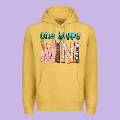 One Hoppy Mini Easter Day Premium Hoodie Designed By Howdyjamesfarm