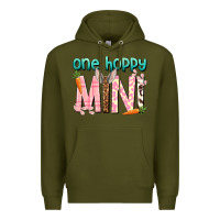 Army Green One hoppy Mini Easter Day Premium Hoodie - HowdyJamesFarm
