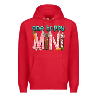 Red One hoppy Mini Easter Day Premium Hoodie - HowdyJamesFarm