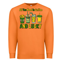 Carrot All you need is coffee and lucky St. Patrick's Premium Sweatshirt - HowdyJamesFarm