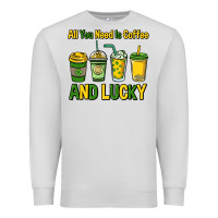 Dove Grey All you need is coffee and lucky St. Patrick's Premium Sweatshirt - HowdyJamesFarm