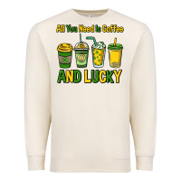 Sandshell All you need is coffee and lucky St. Patrick's Premium Sweatshirt - HowdyJamesFarm