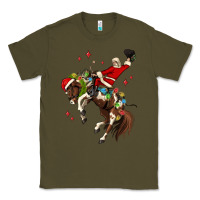 Army Green christmas cowboy santa Classic Tee - MaliasSmallBusiness