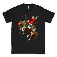 Black christmas cowboy santa Classic Tee - MaliasSmallBusiness