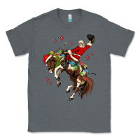 Charcoal Heather christmas cowboy santa Classic Tee - MaliasSmallBusiness