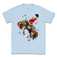 Dusty Blue christmas cowboy santa Classic Tee - MaliasSmallBusiness
