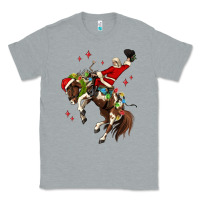 Heather Grey christmas cowboy santa Classic Tee - MaliasSmallBusiness