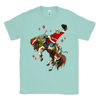 Seafoam christmas cowboy santa Classic Tee - MaliasSmallBusiness