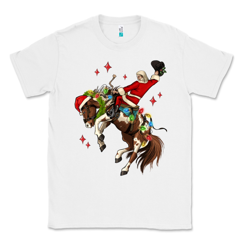 Christmas Cowboy Santa Classic Tee by MaliasSmallBusiness | Teevron