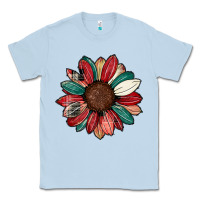 Dusty Blue Christmas sunflower Classic Tee - CowhideDigitalArt