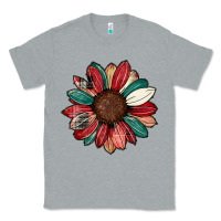 Heather Grey Christmas sunflower Classic Tee - CowhideDigitalArt