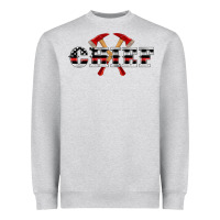Heather Grey firefighter chief Heavyweight Sweatshirt - Artiststas