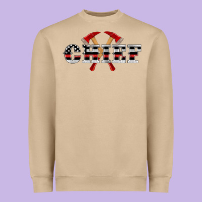 Firefighter Chief Heavyweight Sweatshirt Designed By Artiststas
