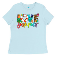 Baby Blue love summer Ladies Tee - Artiststas