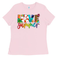 Bubblegum Pink love summer Ladies Tee - Artiststas
