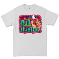 Dove Grey nail hustler serape leopard background Premium Tee - Artiststas