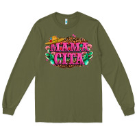 Army Green vibrant fiesta typography Long Sleeve Tee - LillyAllenDesigns