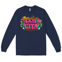 Navy vibrant fiesta typography Long Sleeve Tee - LillyAllenDesigns