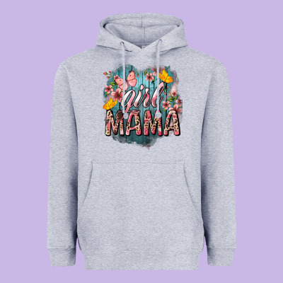 Girl Mama Butterfly Mother's Day Heavyweight Hoodie Designed By Howdyjamesfarm
