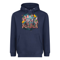 Navy Girl mama butterfly mother's day Heavyweight Hoodie - HowdyJamesFarm