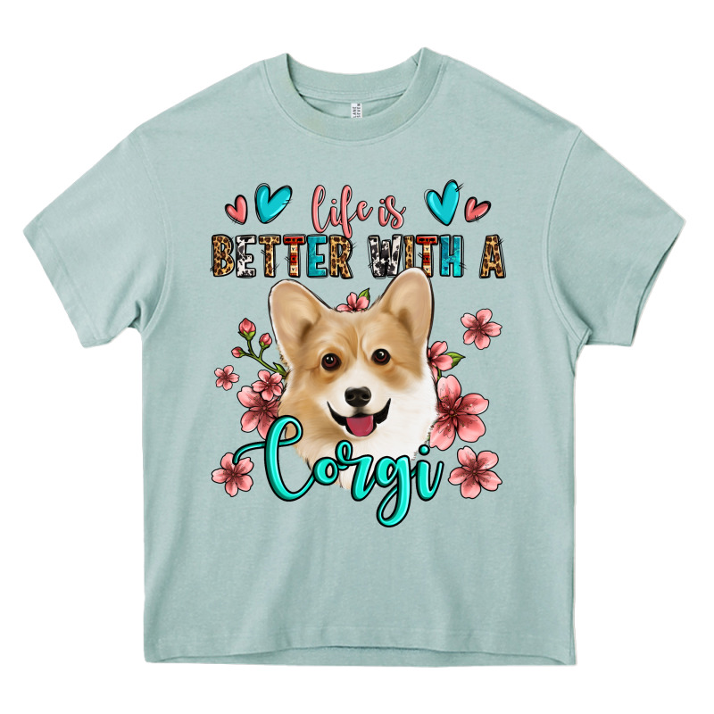 Life Is Better With A Corgi Heavy Core Tee by Jasminsmagicworld | Teevron
