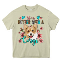 Mossy life is better with a corgi Heavy Core Tee - Jasminsmagicworld