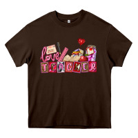 Chocolate Brown valentines day teacher Heavy Core Tee - AdoDesignShop