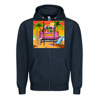 Navy summer truck Zipper Hoodie - TumblerDesignByShophia