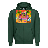 Sports Green summer truck Zipper Hoodie - TumblerDesignByShophia