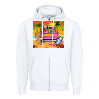 White summer truck Zipper Hoodie - TumblerDesignByShophia