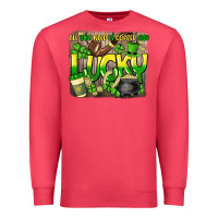 Cardinal All you need is coffee and lucky St. Patrick's Premium Sweatshirt - HowdyJamesFarm
