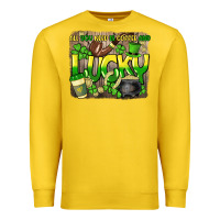 Lemon All you need is coffee and lucky St. Patrick's Premium Sweatshirt - HowdyJamesFarm