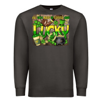 Smoke All you need is coffee and lucky St. Patrick's Premium Sweatshirt - HowdyJamesFarm